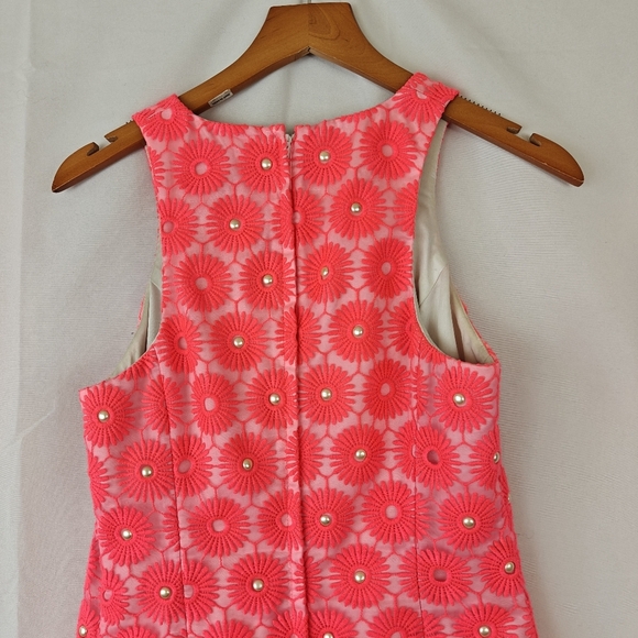 Lilly Pulitzer Pinwheel Pearl Shift Mini Dress in Fiesta Pink Size 0 - Picture 11 of 14